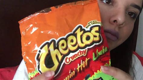 ASMR EATING HOT CHEETOS WHISPERING LIP SMACKING DRINKING YouTube