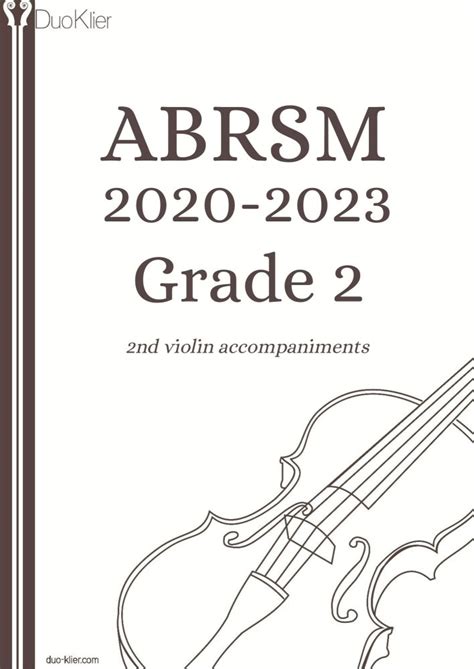 ABRSM 2020 2023 Violin Grade 2 By Various Composers Duo Klier