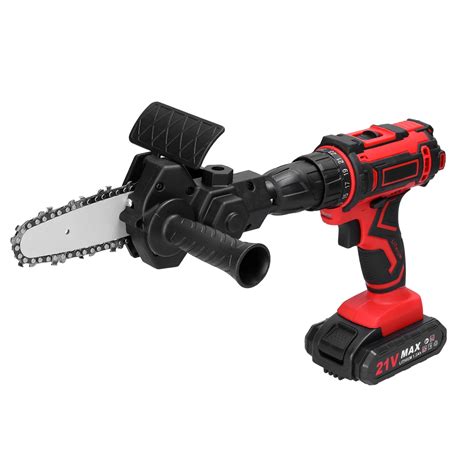 Inch Electric Drill Modified To Electric Chainsaw Attachment