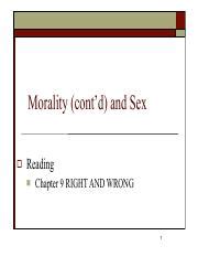 Morality And Sex Pdf Morality Cont D And Sex Reading Chapter Right And Wrong Levels