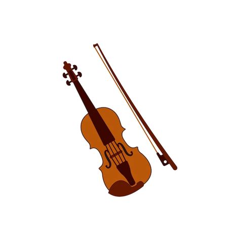 Vector de plantilla de diseño gráfico de violín Vector Premium