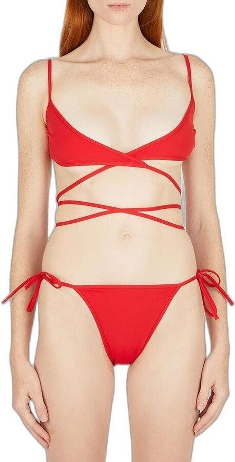 Balenciaga Wrap Bikini Set Shopstyle Two Piece Swimsuits