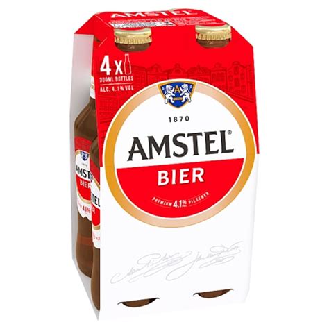 Amstel Lager Beer 4x300ML Bottles | SPAR