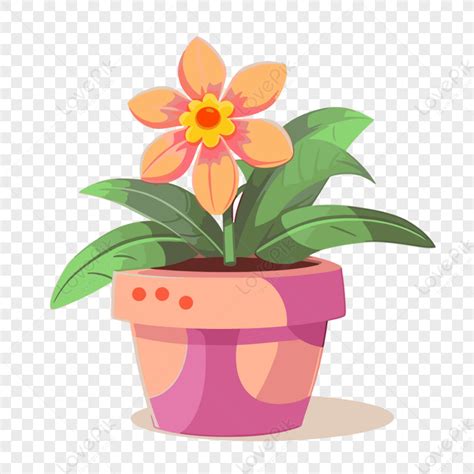 nakapaso na bulaklak clipart pink na bulaklak sa isang palayok cartoon