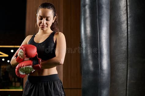 A Brunette Sportswoman In Black Active Stock Photo Image Of Competition Fitness 315676302
