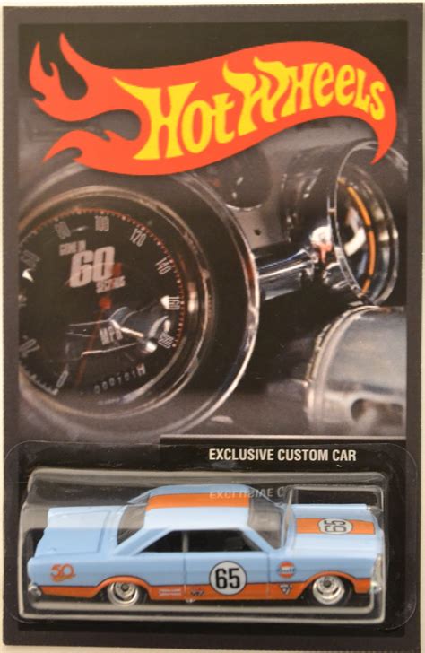 65 Ford Galaxie 500 Light Blue Custom Made Hot Wheels With Real Rider Rubber Wheels Limited