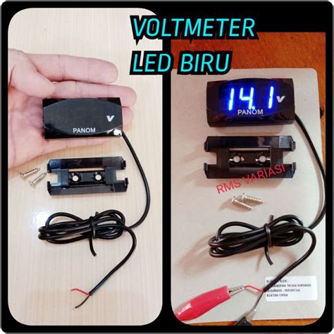 Jual Voltmeter Digital Pengukur Aki Motor Waterproof Shopee Indonesia