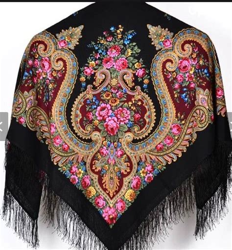 Винтаж 1980- е. Платок Павловопосадский "У камина". Автор: Клара ...