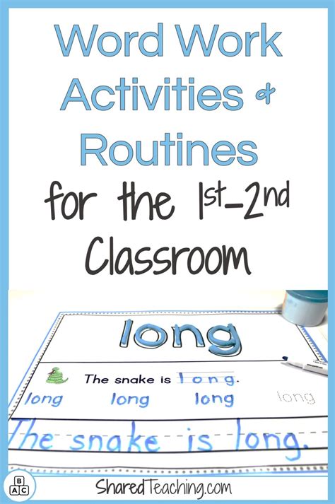 Word Study Activities and Routines in My Elementary Classroom - Shared