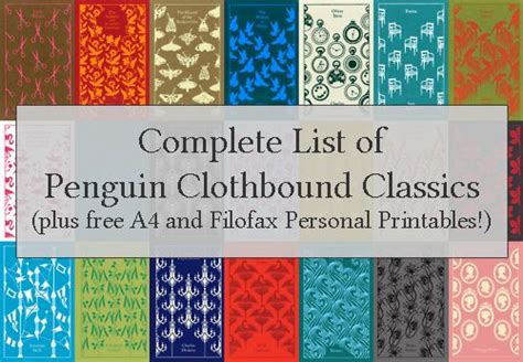 Complete List Of Penguin Clothbound Classics