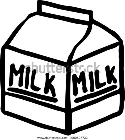 Small Package Milk Word Milk Drawn Stock Vector Royalty Free 2000827733 Shutterstock