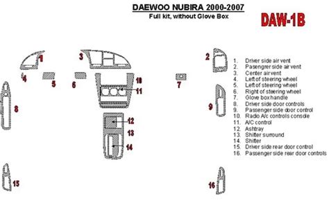 Daewoo Nubira 2000 2007 Ensemble Complet Without Glowe Box Bd