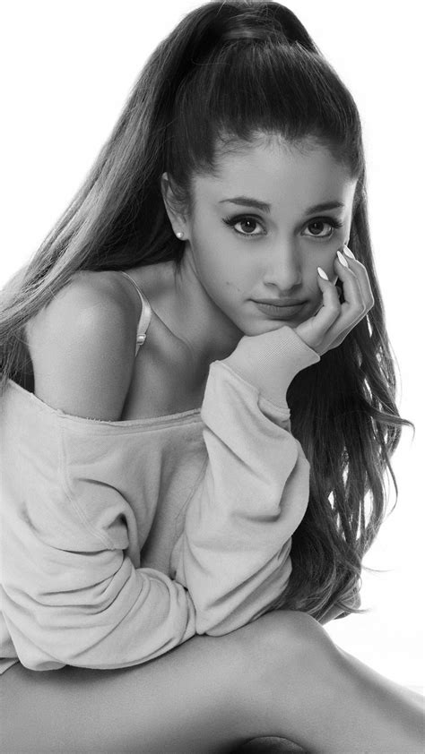 Ariana Grande, Monochrome, 4k HD Phone Wallpaper | Rare Gallery