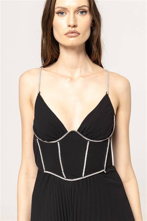 Rochie Plisata Cu Bust Tip Corset Rs A Nissa