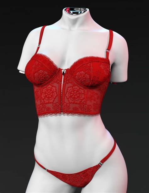 X Fashion Charming Lace Lingerie For Genesis D Models For Daz Studio And Poser