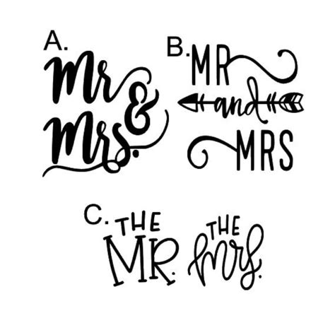 Mr And Mrs Decal Etsy