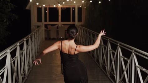 Sexy Woman Dancing Latina Dance In A Bla Stock Video Pond