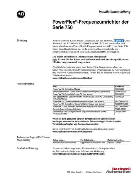 Powerflex 753 Installation Manual