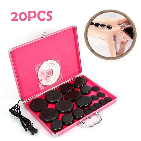 Hot Spa Rock Basalt Stone Pcs Massage Warmer Kit With Heating Box For Muscle Therapy