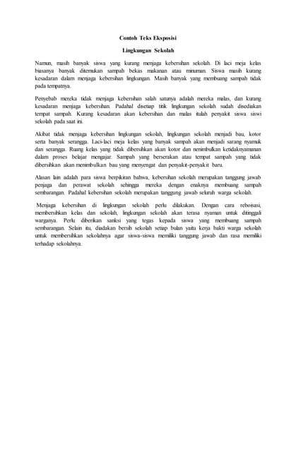 Contoh teks eksposisi | PDF