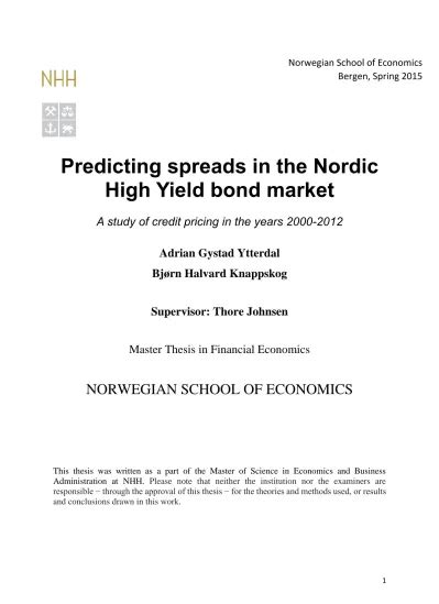 Reduced Form Models Credit Pricing BOND PRICING THEORY