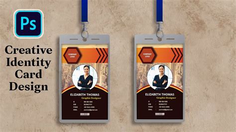 creative id card design  photoshop company badge id card design