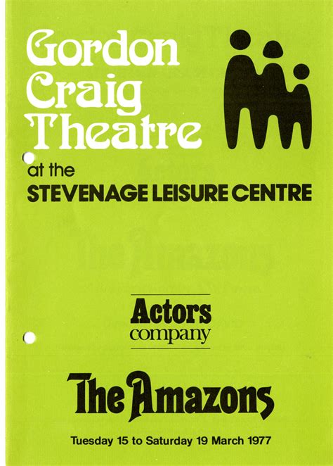 Programme For The Amazons March 1977 The Gordon Craig Archive