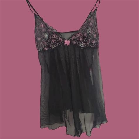 Transparency Lingerie Babydoll Practically New Depop