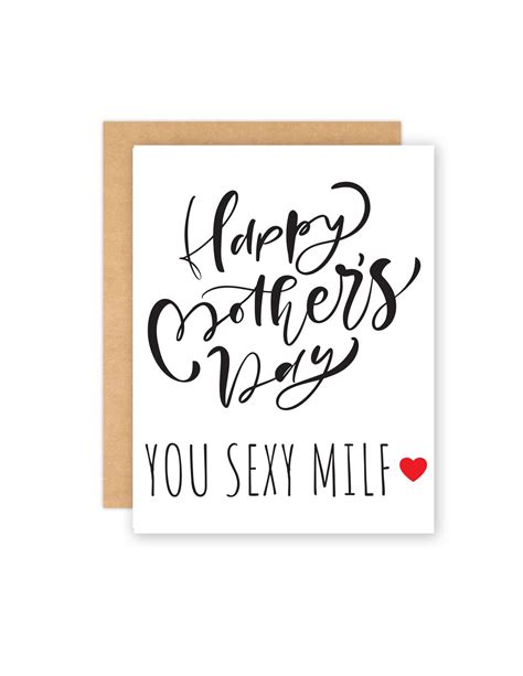 Happy Mother S Day Milf Card Funny Mother S Day Card Dirty Mother S Day Card Sexy Mother S