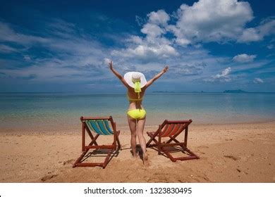 Beautiful Sexy Woman Has Yellow Bikini Stock Photo Shutterstock