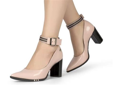 Sapato Feminino Tanara T Nude Bico Fino Dtalhe Cal Ados