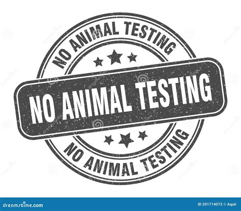 No Animal Testing Stamp No Animal Testing Label Round Grunge Sign