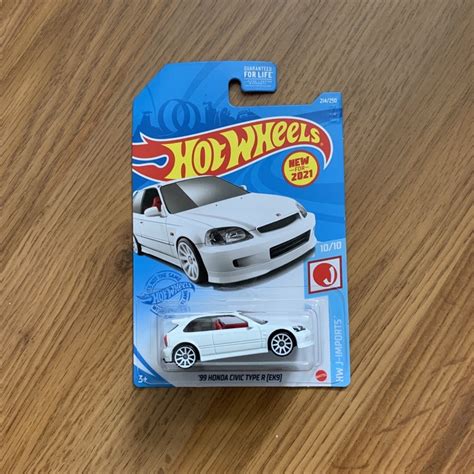 Hot Wheels Honda Civic Type R Ek White Yellow Shopee Malaysia