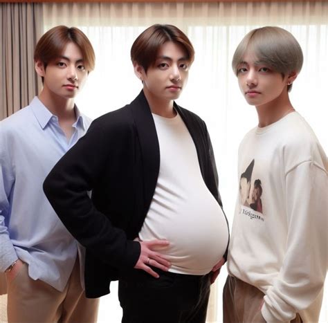 Pregnant Jungkook With Husband Kim Taehyung Cute Gay Couples Taekook Jungkook