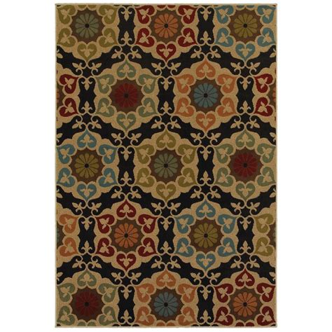 Home Decorators Collection Amelia Medallion Black 4 Ft X 6 Ft Area