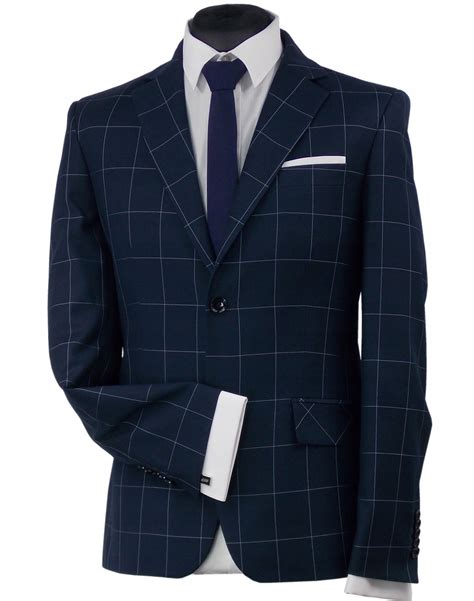 Галстук синий костюм в клетку - 88 фото