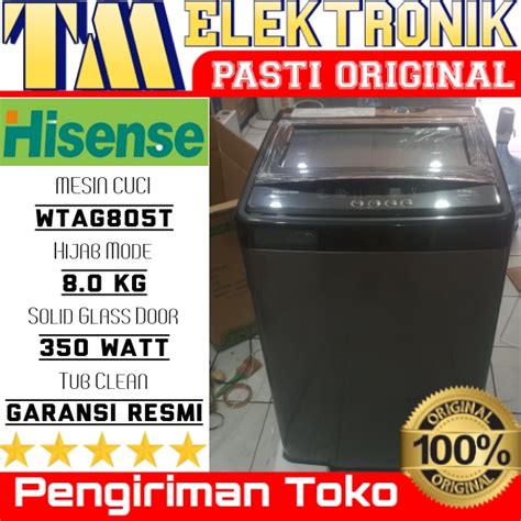 jual mesin cuci hisense wtagt mesin cuci  tabung  kg shopee