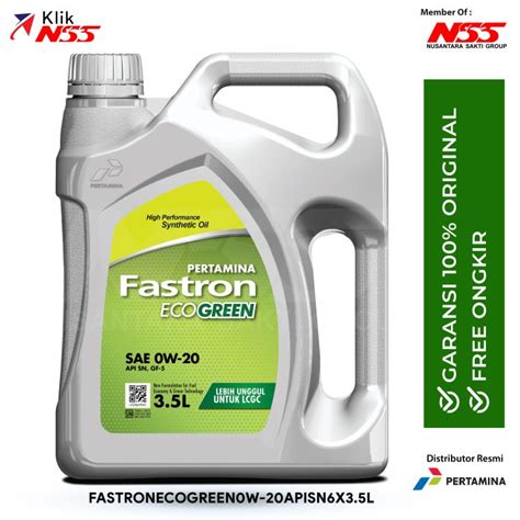 Jual Oli Mobil Pertamina Fastron Ecogreen W L Shopee Indonesia