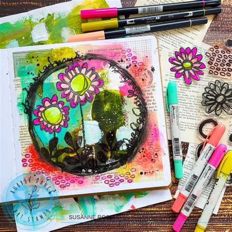 Mixed Media Art Journal Tutorial For Beginners With Collage And Pencil