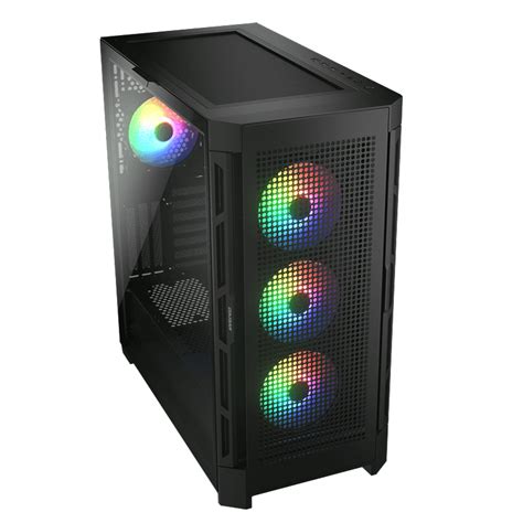 Cougar Airface Pro RGB Tempered Glass Mid-Tower E-ATX Case - Black ...
