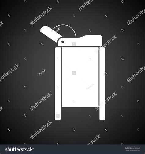 Baby Swaddle Table Icon Black Background Stock Vector Royalty Free