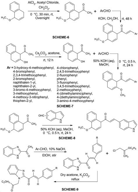 Synthesis Of Naphthalene Chalcone Derivatives Schemes 6 And 7 Indole