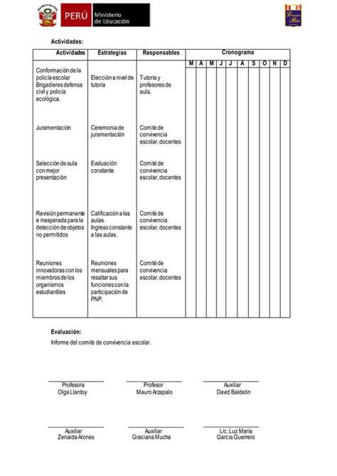 Plan De Convivencia Y Disciplina Escolar Democr Tica Pdf