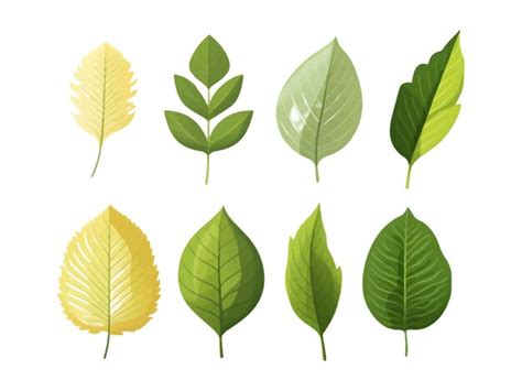 Premium Vector Vector Set Of Leaves On White Background