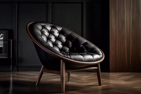 Premium AI Image | Modern Classic Wooden and Leather Furniture Collection