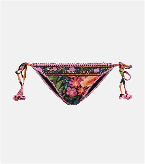 Stitched Garden Tapestry Bikini Bottoms In Multicoloured Farm Rio Mytheresa