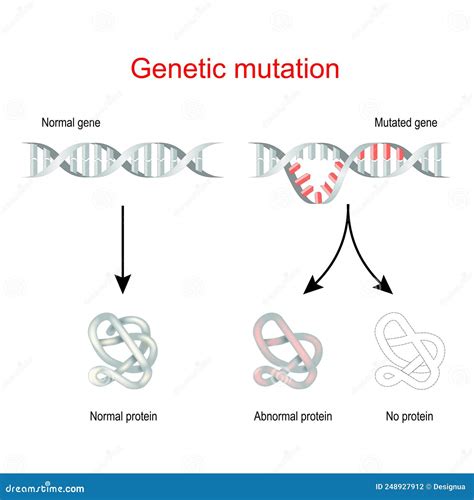 Mutação Genética Gene Normal E Dna Mutado Ilustração do Vetor