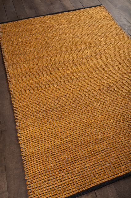 Zola Hand Woven Reversible Jute Rug Rectangular Orange Charcoal