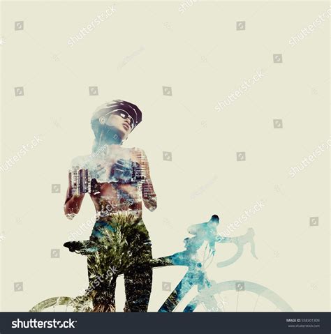 Naked Woman Bicycle Combined Albufereta City Stock Photo Shutterstock