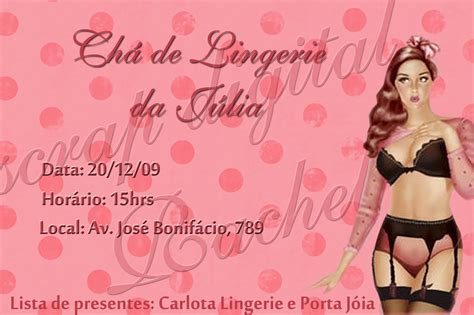 Trabalhos Digitais Convite Para Ch De Lingerie